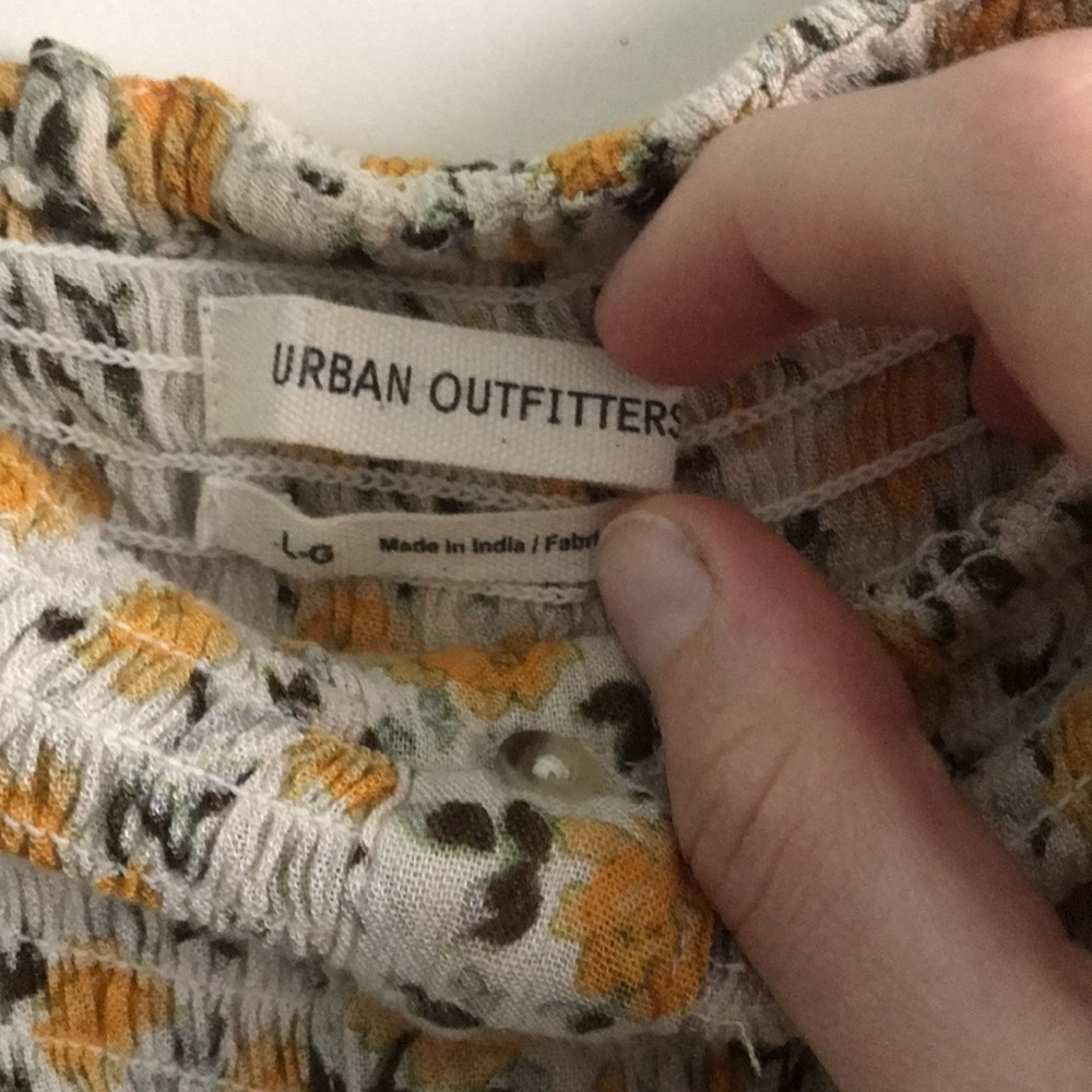 UO Monica smocked off-the-shoulder midi dress